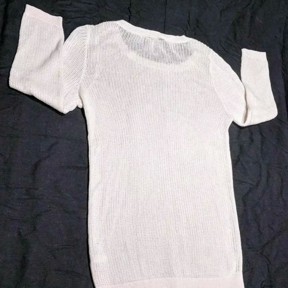 The Limited Womens Sweater Sz XS Thin Knit White